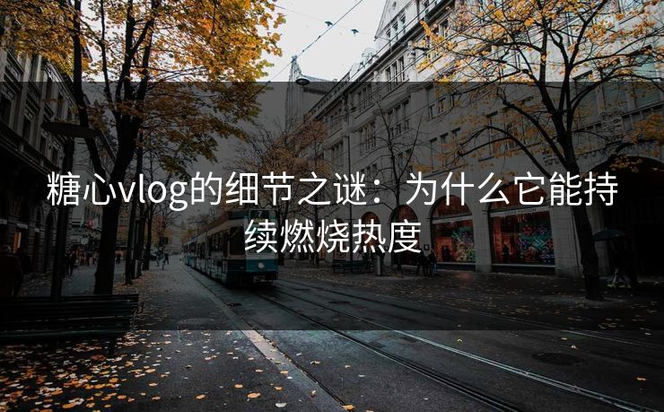 糖心vlog的细节之谜:为什么它能持续燃烧热度